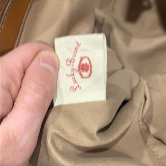 Lucky Brand Geometric Red and Tan Tote - Picture 4 of 6